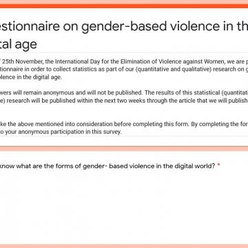 Questionnaire on gender-based violence in the digital age